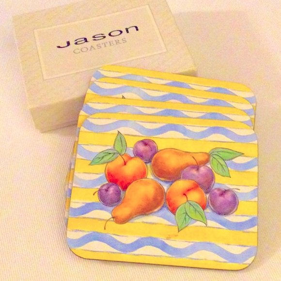 3/$10 | Jason Coasters 4 - Palermo - Fruit - Picture 1 of 11